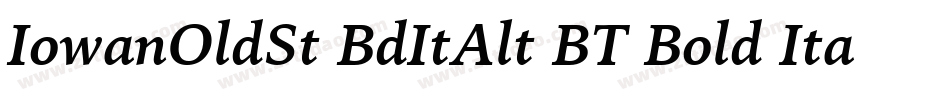 IowanOldSt BdItAlt BT Bold Italic Alternate字体转换